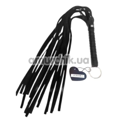 Флогер DS Fetish Flogger With Ring, чорний - Фото №1