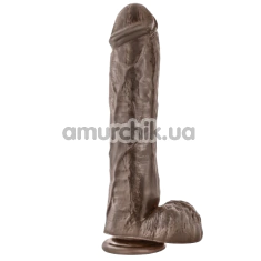 Фаллоимитатор Dr. Skin Mr. Savage 11.5, коричневый - Фото №1