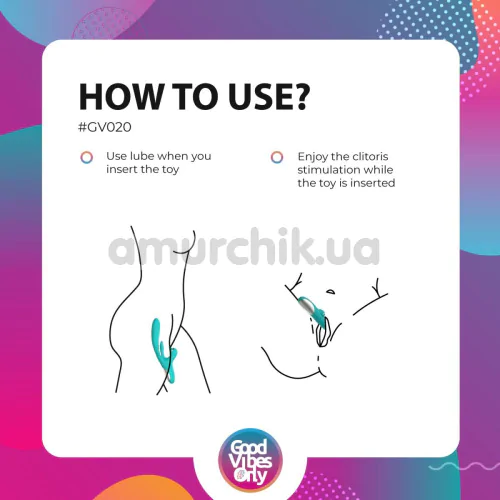 Вібратор з поштовхами Good Vibes Only Lisa, бірюзовий