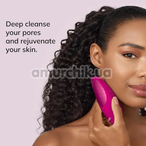 Ультразвуковая щетка для лица Geske Sonic Thermo Facial Brush 6 in 1, ярко-розовая