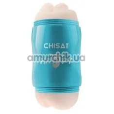 Мастурбатор Chisa Happy Cup Mouth & Ass Masturbator, блакитний - Фото №1