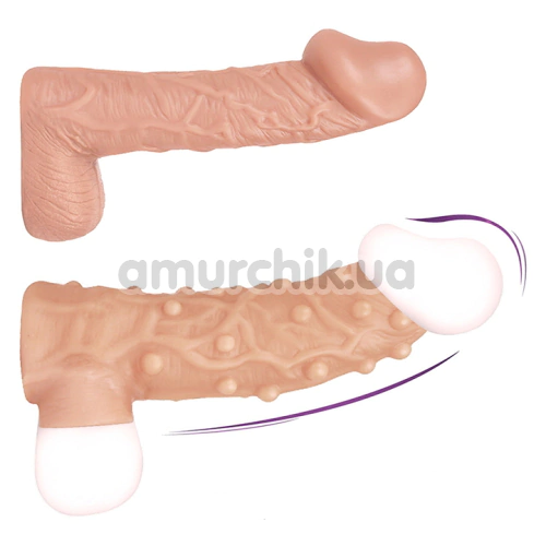 Насадка на пеніс Kokos Nude Sleeve NS 002-S, тілесна