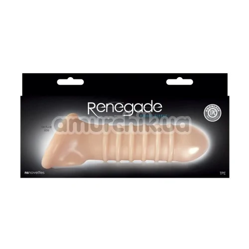 Насадка на пеніс Renegade Ribbed Sleeve ребриста, тілесний