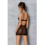 Комплект Passion Free Your Senses Marina Chemise, черный: пеньюар + трусики-стринги - Фото №7