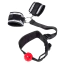 Бондажний набір Roomfun Ball Gag And Wrist Restraint Set, чорний - Фото №1