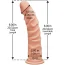 Фаллоимитатор The D Dual Density Ragin D 8 Inch Without Balls, телесный - Фото №2