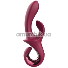 Вибратор Glam Duo Vibrator, бордовый - Фото №1