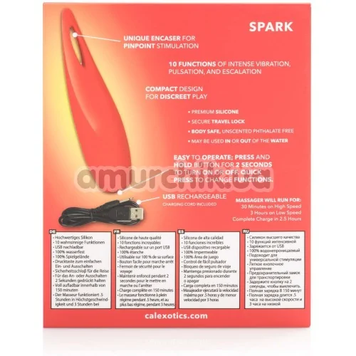 Кліторальний вібратор Red Hot Spark, червоний