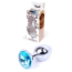 Анальна пробка з блакитним кристалом Exclusivity Jewellery Silver Plug, срібна - Фото №6