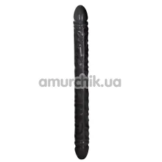 Двокінцевий фалоімітатор Black Jack Veined Double Dong 18, чорний - Фото №1