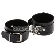 Фіксатори для ніг sLash Leather Standart Leg Cuffs, чорні - Фото №1