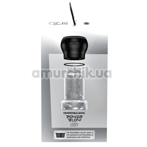 Мастурбатор Kiiroo Feel Pocket Male Masturbator PBC (Crystal Texture), прозрачный