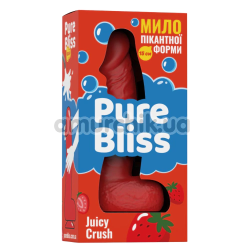 Мило у вигляді пеніса з присоскою Pure Bliss Small Juicy Crush - полуниця, червоне