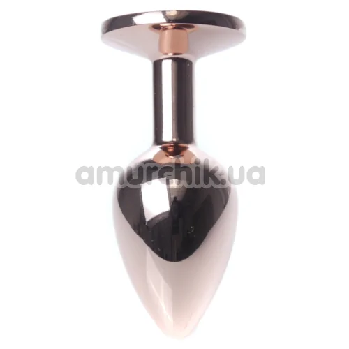 Анальна пробка з прозорим кристалом Exclusivity Jewellery RedGold Plug, золота