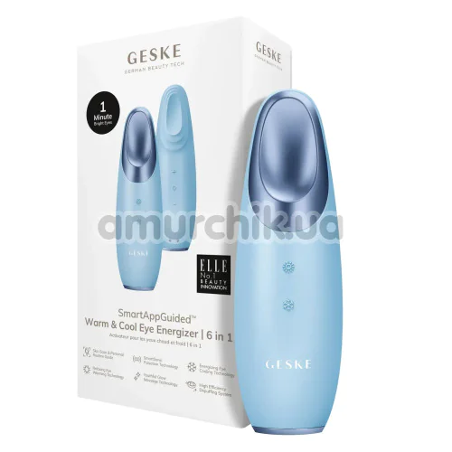 Массажер для глаз Geske Warm & Cool Eye Energizer 6 in 1, голубой