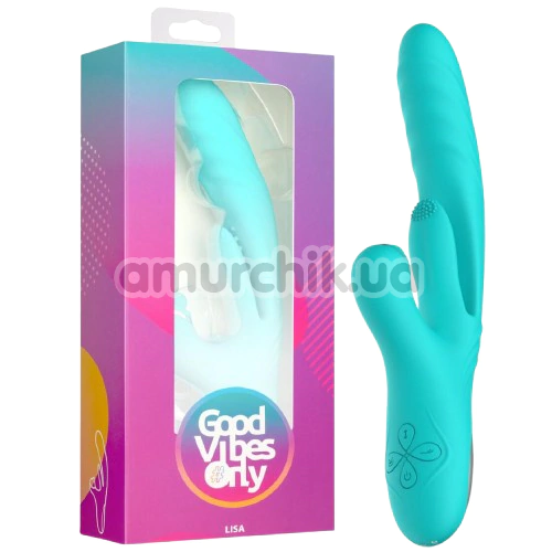 Вібратор з поштовхами Good Vibes Only Lisa, бірюзовий