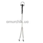 Затискачі для сосків з віброкільцем Chained Nipple Clamps + Cock Ring + Vibe - Фото №1