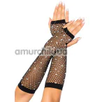 Рукавички Leg Avenue Rhinestone Fishnet Arm Warmers Gloves, чорні - Фото №1