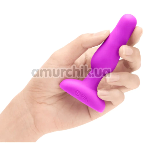 Анальна пробка з вібрацією B-Vibe Vibrating Novice Plug, рожева