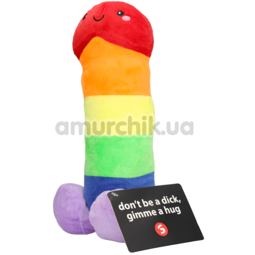 Мягкая игрушка Shots S-Line Penis Plushie 30 см, радужная