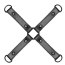 Ремешки для фиксаторов Bedroom Fantasies Hogtie 4-Way Restraint Cross, черные - Фото №1