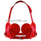 Бюстгальтер Feral Feelings Hearts Bra Leather, красный - Фото №1