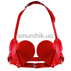 Бюстгальтер Feral Feelings Hearts Bra Leather, красный - Фото №1