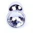Анальная пробка с прозрачным кристаллом Exclusivity Jewellery Silver Plug, серебряная - Фото №4
