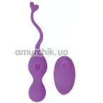 Виброяйцо M-Mello Heart Waves Bullet Vibrator, фиолетовое - Фото №1