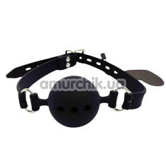 Кляп DS Fetish Mouth Silicone Ball Gag L, чорний - Фото №1