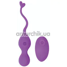Віброяйце M-Mello Heart Waves Bullet Vibrator, фіолетове - Фото №1