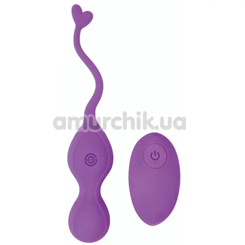 Виброяйцо M-Mello Heart Waves Bullet Vibrator, фиолетовое - Фото №1