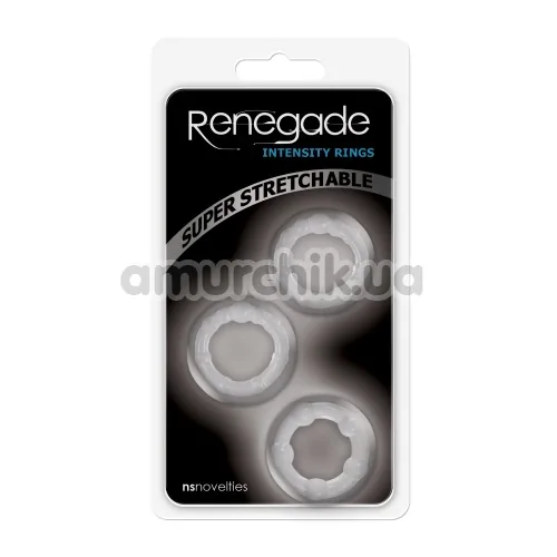Набор из 3 эрекционных колец Renegade Intensity Rings, прозрачный