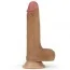 Фаллоимитатор Dual-Layered Silicone Nature Cock LV4001, коричневый - Фото №1