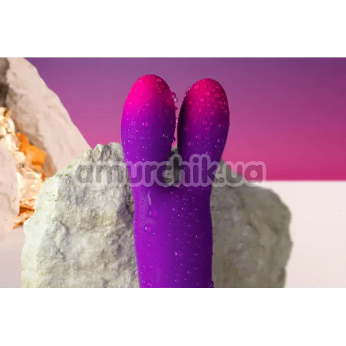 Клиторальный вибратор Rocks-Off Glo-Girl Bunny, фиолетово-розовый