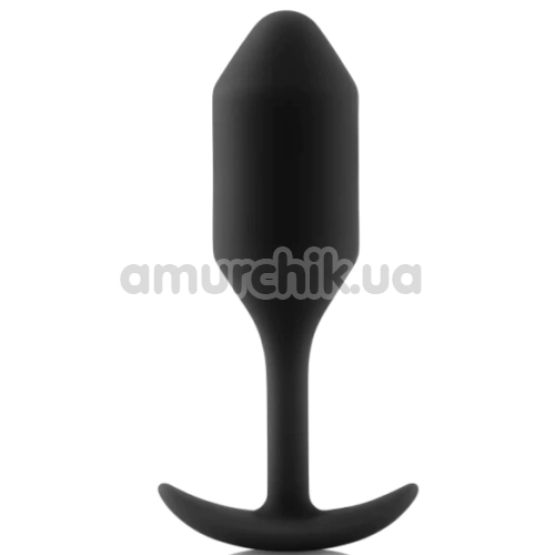 Анальная пробка со смещенным центром тяжести B-Vibe Snug Plug 2, чёрная - Фото №1