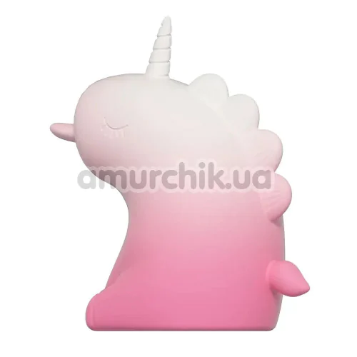 Симулятор орального сексу для жінок з вібрацією Univibe Sexy Unicorn, біло-рожевий