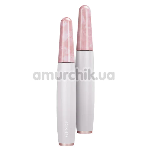 Ручка-масажер для обличчя Geske Rose Quartz Depuffing Pen 6 in 1, кремовий