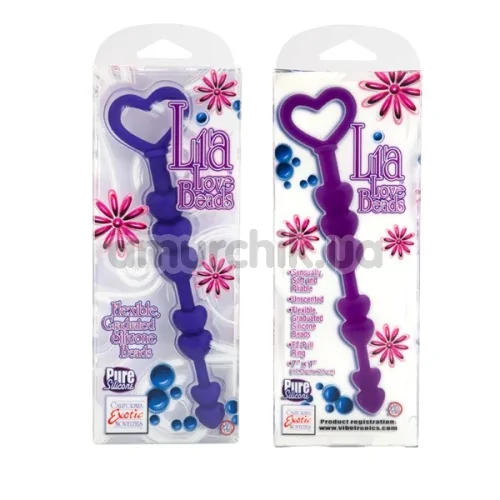 Анальний стимулятор Lia Love Beads, фіолетовий