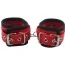 Фіксатори для рук Handcuffs Woven Belt Edge Sealing With Chain, червоні