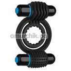 Виброкольцо для члена OptiMALE Vibrating Double C-Ring, черное - Фото №1