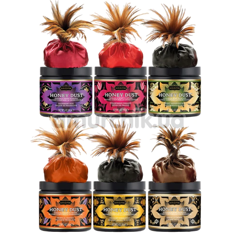 Їстівна пудра для тіла Honey Dust Kissable Body Powder Raspberry Kiss - малина, 170 грам