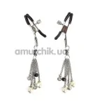 Затискачі для сосків Art of Sex Nipple Сlamps Tenero Amore, срібні - Фото №1