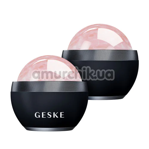 Кульковий масажер для обличчя Geske Rose Quartz Depuffing Sphere 7 in 1, чорний