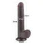 Фалоімітатор Sliding-Skin Dual Layer Dong 9 з мошонкою, коричневий - Фото №5