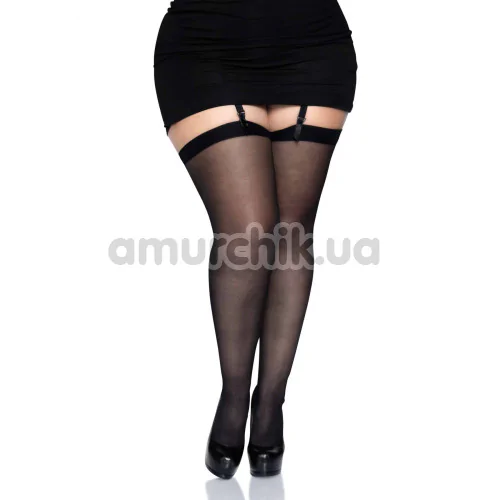 Чулки Leg Avenue Lynn Sheer Backseam Stockings, черные