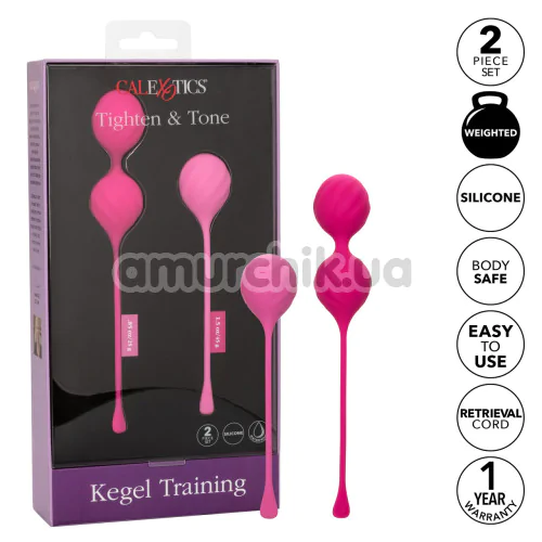 Набір вагінальних кульок Tighten & Tone Kegel Training, рожевий