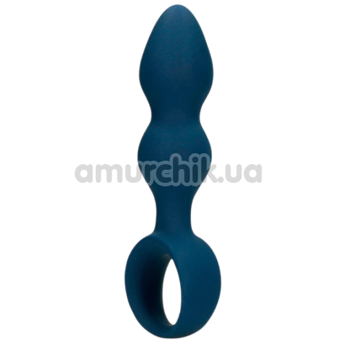 Анальная пробка Loveline Large Teardrop Shaped Anal Plug, синяя