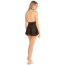 Комплект Dolled Up Halter 2 Piece Chemise Set, чорний: пеньюар + трусики-стрінги - Фото №4