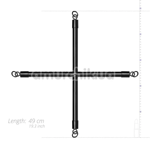 Фиксаторы для рук и ног Bedroom Fantasies Hog Tie Cross Bar With Cuffs, черные